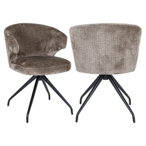 SCAUN DINING MILLY STONE CHENILLE STONE NIAGARA 104, S4723, CONFECTIONAT DIN 100% POLIESTER SPUMA SI METAL, RICHMOND INTERIORS