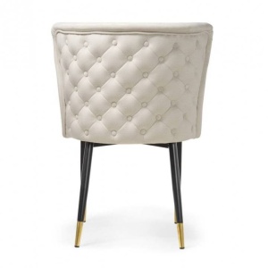 SCAUN DINING MODENA, BEJ/CROM, STIL MODERN - Img 2