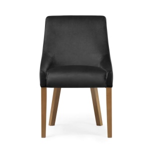 SCAUN DINING PAWEL, NEGRU/STEJAR, STIL CLASIC