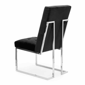 SCAUN DINING PIERRE, NEGRU/CROM, STIL MODERN - Img 2