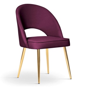 SCAUN DINING PONTE, BORDO/AURIU, STIL MODERN