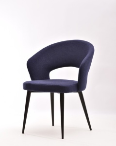 SCAUN DINING POSITANO ALBASTRU GRANIT/NEGRU STIL MODERN