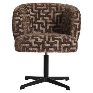 SCAUN DINING ROTATIV, DINAN, REALIZAT DIN METAL, PLACAJ SI TEXTIL IGNIFUG, CULOARE MARO, DESIGN DEOSEBIT, RICHMOND INTERIORS - Img 6