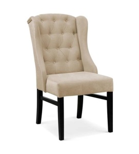 SCAUN DINING ROYAL CHESTERFIELD, BEJ/NEGRU, STIL CLASIC