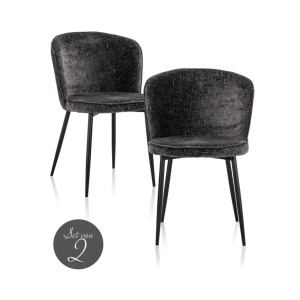 SCAUN DINING SANDY GRAPHITE, S4730, CONFECTIONAT DIN 100% POLIESTER, METAL, SPUMA SI PLACAJ, RICHMOND INTERIORS