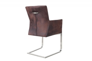 SCAUN DINING SAU BIROU CAFENIU INCHIS SAMSON 35787 - DESIGN RETRO VINTAGE - Img 4