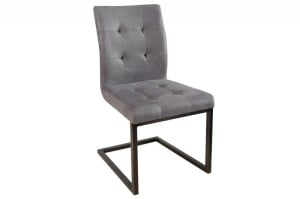 SCAUN DINING SAU BIROU NEGRU/GRI OXFORD DESIGN VINTAGE/INDUSTRIAL - Img 2