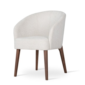 SCAUN DINING SENI ARTE SUPREME, CONFECTIONAT DIN LEMN, SPUMA, ARCURI SI TEXTIL, BEJ/NATURAL, STIL MODERN