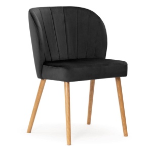 SCAUN DINING SHELLY PLUS, NEGRU/STEJAR, STIL MODERN