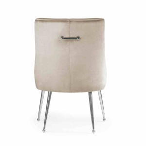 SCAUN DINING SIZAR, BEJ/CROM, STIL MODERN - Img 3