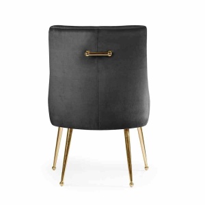 SCAUN DINING SIZAR, NEGRU/AURIU, STIL MODERN - Img 4