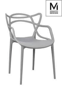 SCAUN DINING/TERASA HILO, GRI, DIN POLIPROPILENA, STIL MODERN B2
