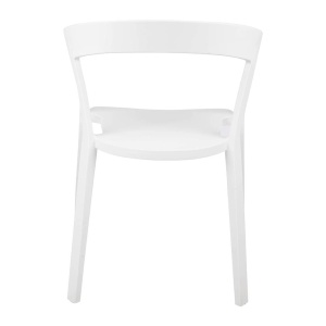 SCAUN DINING/TERASA VIBIA, ALB, DIN POLIPROPILENA, STIL MODERN B2 - Img 4