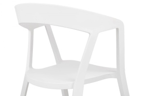 SCAUN DINING/TERASA VIBIA, ALB, DIN POLIPROPILENA, STIL MODERN B2 - Img 6