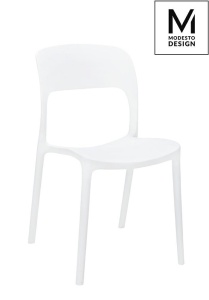 SCAUN DINING/TERASA ZING, ALB, DIN POLIPROPILENA, STIL MODERN B2