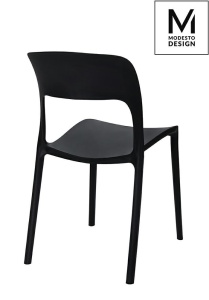 SCAUN DINING/TERASA ZING, NEGRU, DIN POLIPROPILENA, STIL MODERN B2 - Img 2