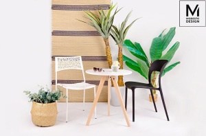 SCAUN DINING/TERASA ZING, NEGRU, DIN POLIPROPILENA, STIL MODERN B2 - Img 6