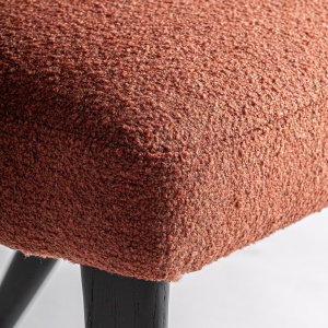 SCAUN ELEGANT VENEY, DIN LEMN DE STEJAR SI TEXTIL TERACOTA, DESIGN CONTEMPORAN, VICAL HOME - Img 5