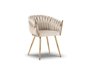 SCAUN EXCLUSIVIST SHIRLEY BEIGE, TAPITERIE DIN CATIFEA SI AURIU, STIL MODERN, ARTIM GROUP SELECTION
