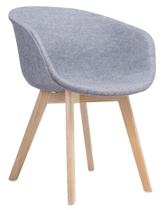 SCAUN GRI TAPITAT STAY SOFT STIL MODERN B2 - Img 1