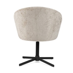 SCAUN LOTOS, BEJ/NEGRU, TAPITERIE DIN STOFA FINA SI PICIOARE DIN METAL, STIL MODERN - Img 3