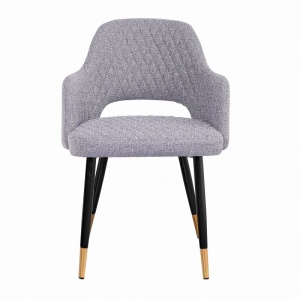 SCAUN, PARIS DE CULOARE GRI DESCHIS DIN TEXTIL, COD 40570, ASPECT INDUSTRIAL - Img 1