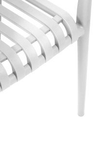 SCAUN PENTRU EXTERIOR/INTERIOR STRIPS, ALB, DIN POLIPROPILENA, STIL MODERN MINIMALIST - Img 4