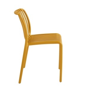 SCAUN PENTRU EXTERIOR/INTERIOR STRIPS, GALBEN, DIN POLIPROPILENA, STIL MODERN MINIMALIST - Img 2