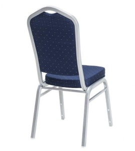 SCAUN PENTRU SALA EVENIMENTE/CONFERINTA WERONA 25X25 ALBASTRU/ARGINTIU DESIGN CLASIC - Img 2