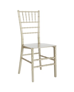 SCAUN PENTRU SALI DE EVENIMENTE TIFFANY CHAMPAGNE CHIAVARI ALB, CONFECTIONAT DIN POLIPROPILENA - Img 3