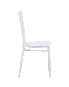 SCAUN PENTRU SALI DE EVENIMENTE TIFFANY CHIAVARI SIMPLE ALB , CONFECTIONAT DIN POLIPROPILENA - Img 3