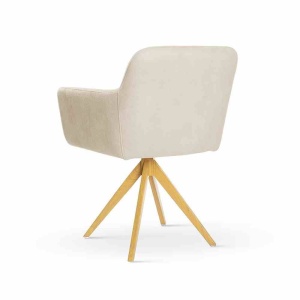 SCAUN PIVOTANT MAKSIMA 2, BEJ/STEJAR, STIL MODERN - Img 2