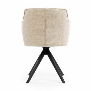 SCAUN PIVOTANT MAKSIMA, BEJ/NEGRU, STIL MODERN - Img 4