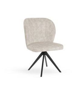 SCAUN PIVOTANT SHELLY TWIST, BEJ/NEGRU, STIL MODERN