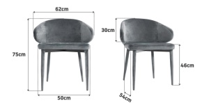 SCAUN TUY BEIGE DIN METAL SI STOFA CATIFEA STIL MODERN