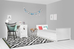 SERTAR PENTRU PATUL DE COPII MARYLOU 90x200 ALB STIL CLASIC BA