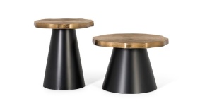 SET 2 MASUTE DE CAFEA, ARTIM 1709, DIN METAL, NEGRU/ AURIU ANTICHIZAT, ARTIM GROUP SELECTION