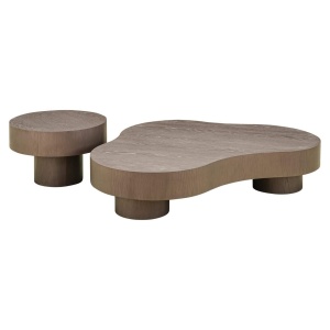 SET 2 MASUTE DE CAFEA BOGOR, 213072, CONFECTIONATA DIN FURNIR DE STEJAR SI PAL, BRONZ, STIL MODERN