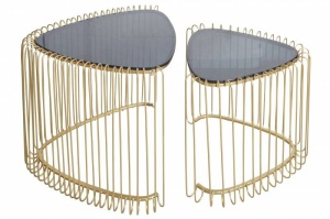 SET 2 MASUTE DE CAFEA, VARIATION, DIN METAL SI STICLA, COD 43505, DESIGN MODERN - Img 4
