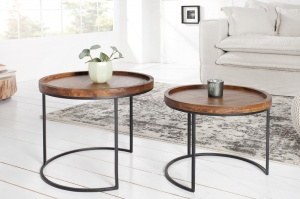 SET 2 MASUTE DIN LEMN MASIV, BLEND II, COD 36743, DESIGN VINTAGE - Img 2