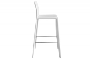 SET 2 SCAUNE ALBE DIN PIELE RECICLATA MILANO 35618 - DESIGN MODERN - Img 3