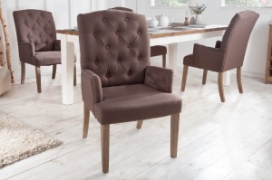 SET 2 SCAUNE, CLASIC, DE DINING, CASTLE BEJ, DIN LEMN SI TEXTIL, COD 40076 - Img 1