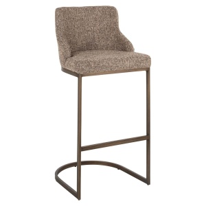 SET 2 SCAUNE DE BAR BOLTON BROWN TWEED, S4580, CONFECTIONATE DIN POLIESTER, METAL SI SPUMA, MARO, STIL MODERN