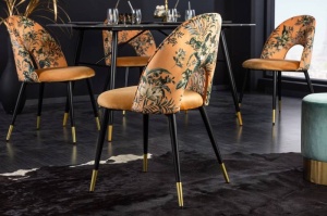 SET 2 SCAUNE DINING, BOUTIQUE, DIN CATIFEA SI METAL, GALBEN/NEGRU, ARTIM GROUP SELECTION - Img 3