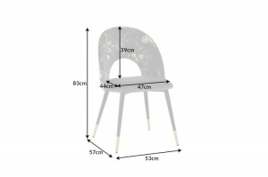 SET 2 SCAUNE, DINING, BOUTIQUE DIN CATIFEA SI METAL, GRI/NEGRU, ARTIM GROUP SELECTION - Img 6