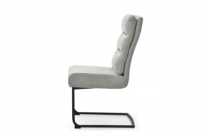 SET 2 SCAUNE DINING, CANTILEVER, COD 40462, DIN TEXTIL GRI DESCHIS, STIL MODERN - Img 3