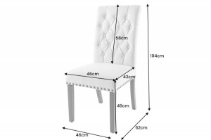 SET 2 SCAUNE DINING, CASTLE DELUXE, DIN LEMN SI MATERIAL DE CULOARE BEJ, DESIGN BAROC, ARTIM GROUP - Img 7