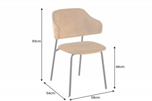SET 2 SCAUNE, TRACY , DIN CATIFEA GALBEN/MUSTAR SI PICIOARE NEGRE, COD 43153, DESIGN INDUSTRIAL - Img 6