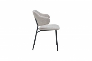 SET 2 SCAUNE TRACY , DIN MATERIAL BUCLE GRI SI PICIOARE NEGRE, COD 43149, DESIGN INDUSTRIAL - Img 2