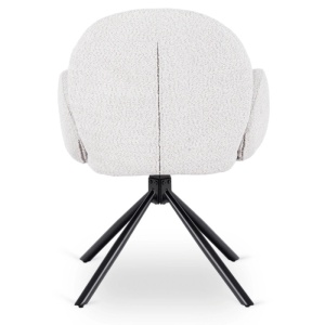 SET 4 SCAUNE ROTATIVE, ARTIM MEBLE, REALIZAT DIN MATERIAL BOUCLE GRI SI METAL, STIL MODERN - Img 7